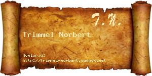 Trimmel Norbert névjegykártya
