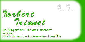 norbert trimmel business card